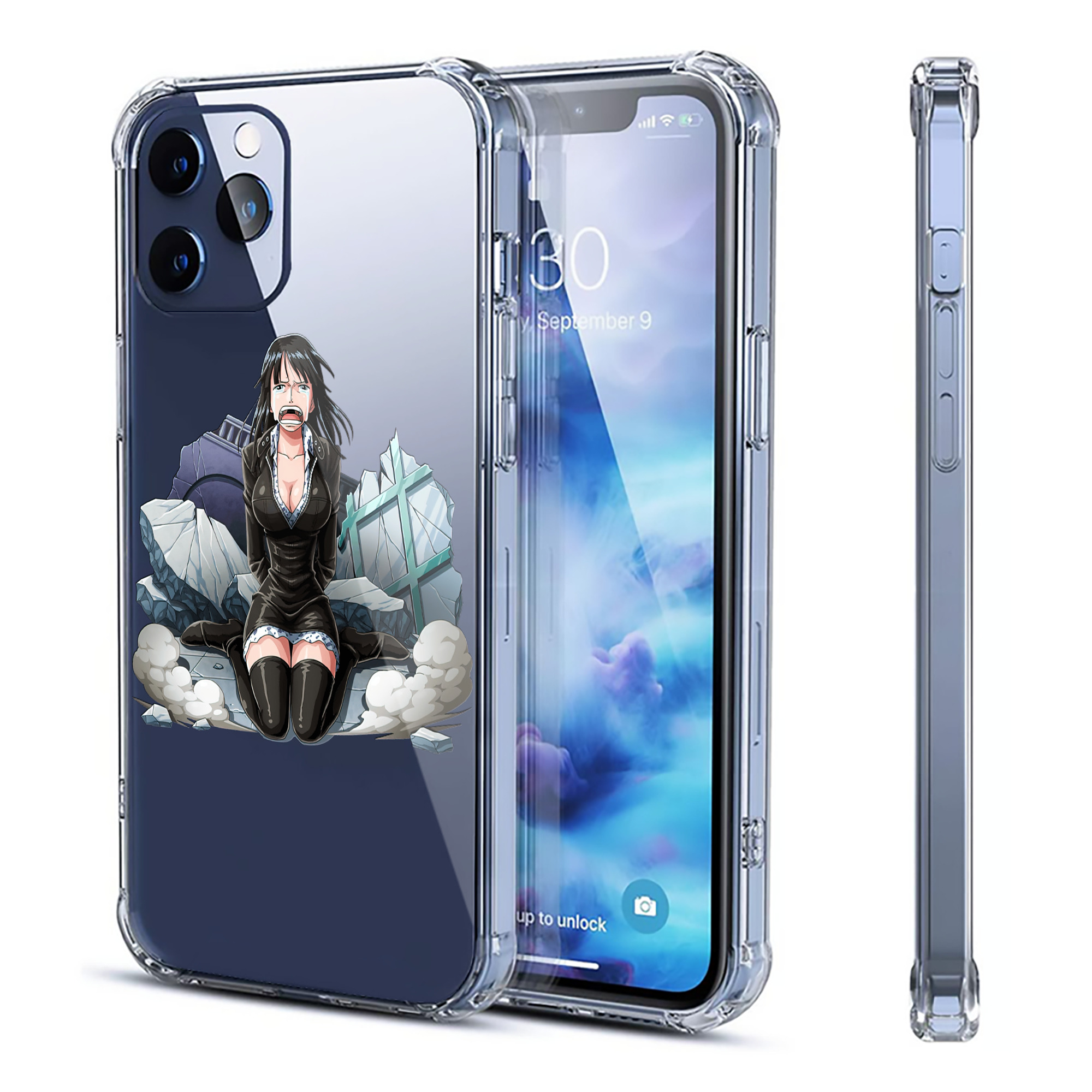 （画像用） ワンピース ニコ・ロビン ONE PIECE Nico Robin 【iPhone 12シリーズ対応】透明スマホケース（クリアソフトケース）
